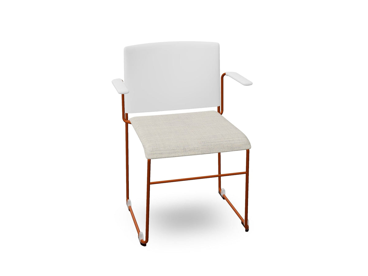 Stacy Sled Chair with Armrests Armchair Arper Rust - V63 PS00005 