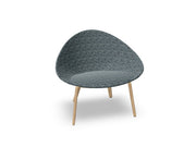 Adell 4 Leg Wood Lounge Chair With Fully Upholstered lounge chair Arper 