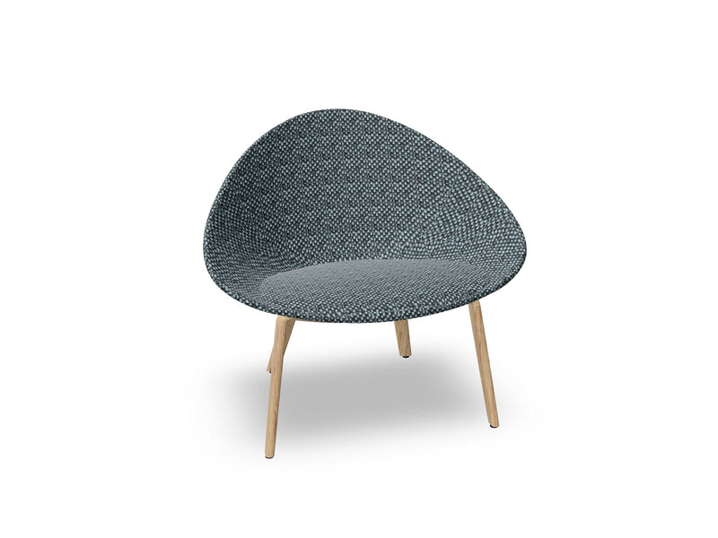 Adell 4 Leg Wood Lounge Chair With Fully Upholstered lounge chair Arper 