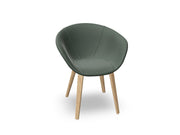 Duna 02 Wood Leg Chair With Front Upholstery Chairs Arper 