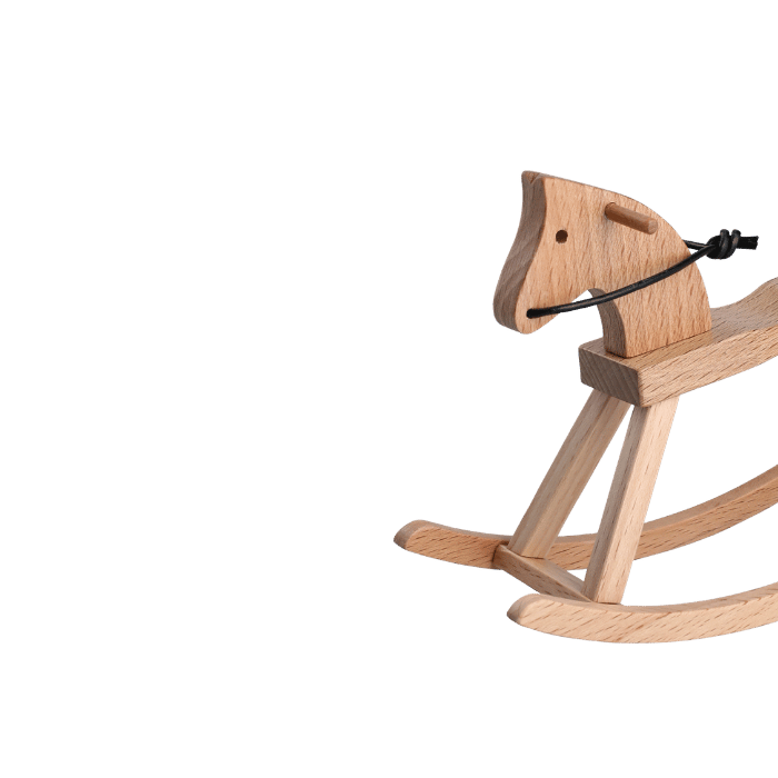 Kay Bojesen Rocking Horse Miniature, Beech, styled view