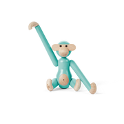Kay Bojesen Monkey, Mini, Painted Beech (Turquoise), view 2
