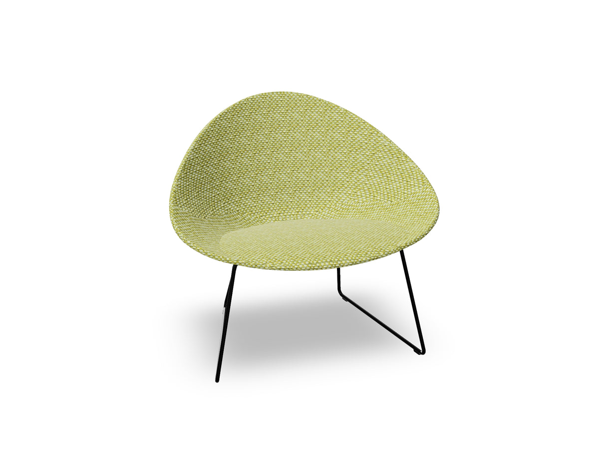 Adell Sled Base Lounge Chair With Fully Upholstered