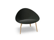 Adell 4 Leg Wood Lounge Chair With Fully Upholstered lounge chair Arper 