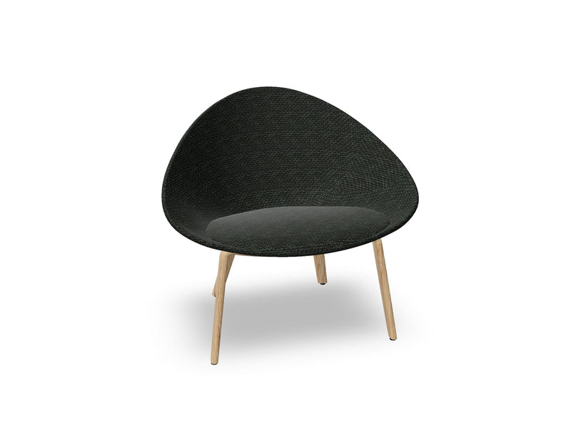 Adell 4 Leg Wood Lounge Chair With Fully Upholstered lounge chair Arper 