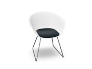 Duna 02 Sled Base Chair With Seat Cushion Chairs Arper 