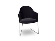 Cila Fully Upholstered Armchair With Sled Base Chairs Arper 