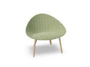 Adell 4 Leg Wood Lounge Chair With Fully Upholstered lounge chair Arper 