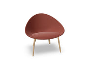 Adell 4 Leg Wood Lounge Chair With Fully Upholstered lounge chair Arper 