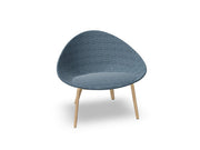 Adell 4 Leg Wood Lounge Chair With Fully Upholstered lounge chair Arper 