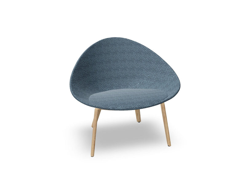 Adell 4 Leg Wood Lounge Chair With Fully Upholstered lounge chair Arper 