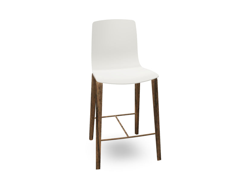 Aava 02-4 Wood Legs Polypropylene Counter & Bar Stool