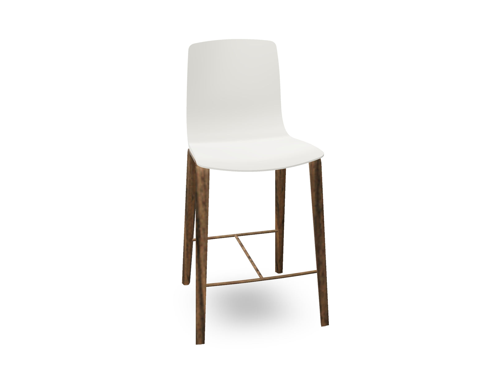 Aava 02-4 Wood Legs Polypropylene Counter & Bar Stool