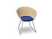 Duna 02 Sled Base Chair With Seat Cushion Chairs Arper 