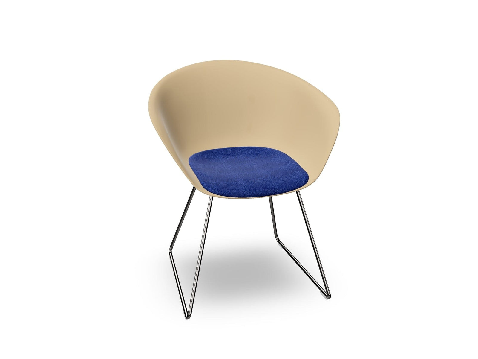 Duna 02 Sled Base Chair With Seat Cushion Chairs Arper 