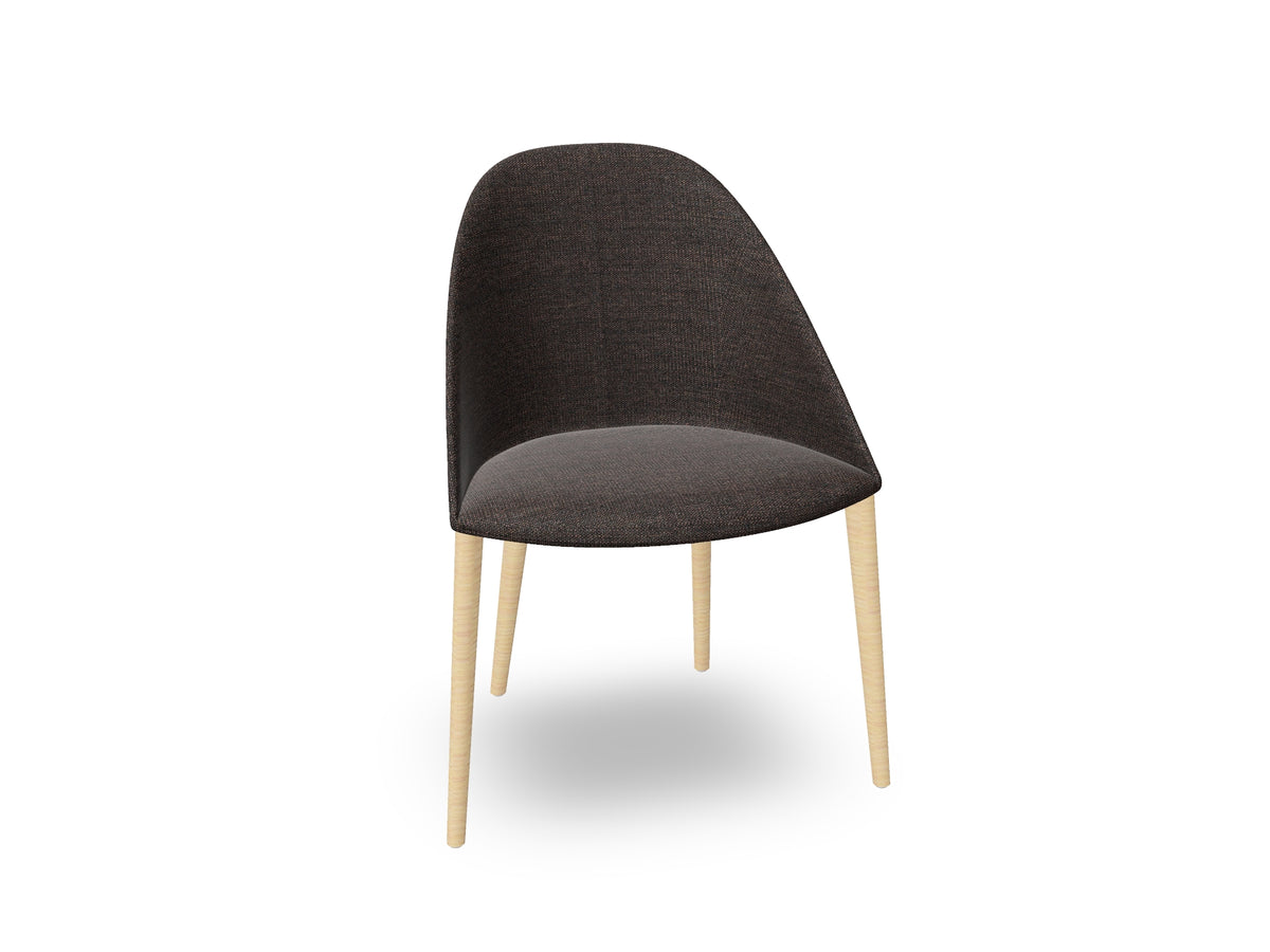 Cila Fully Upholstered Chair With Timber Oak Four-leg Base