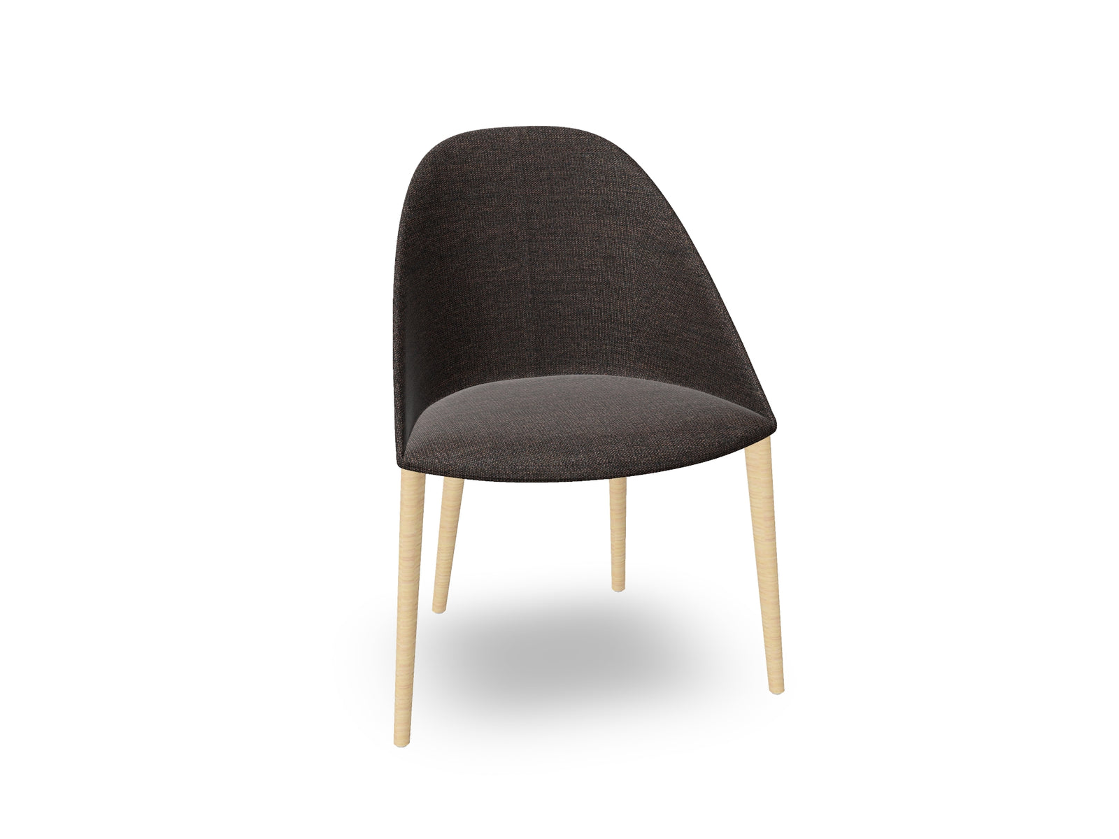 Cila Fully Upholstered Chair With Timber Oak Four-leg Base