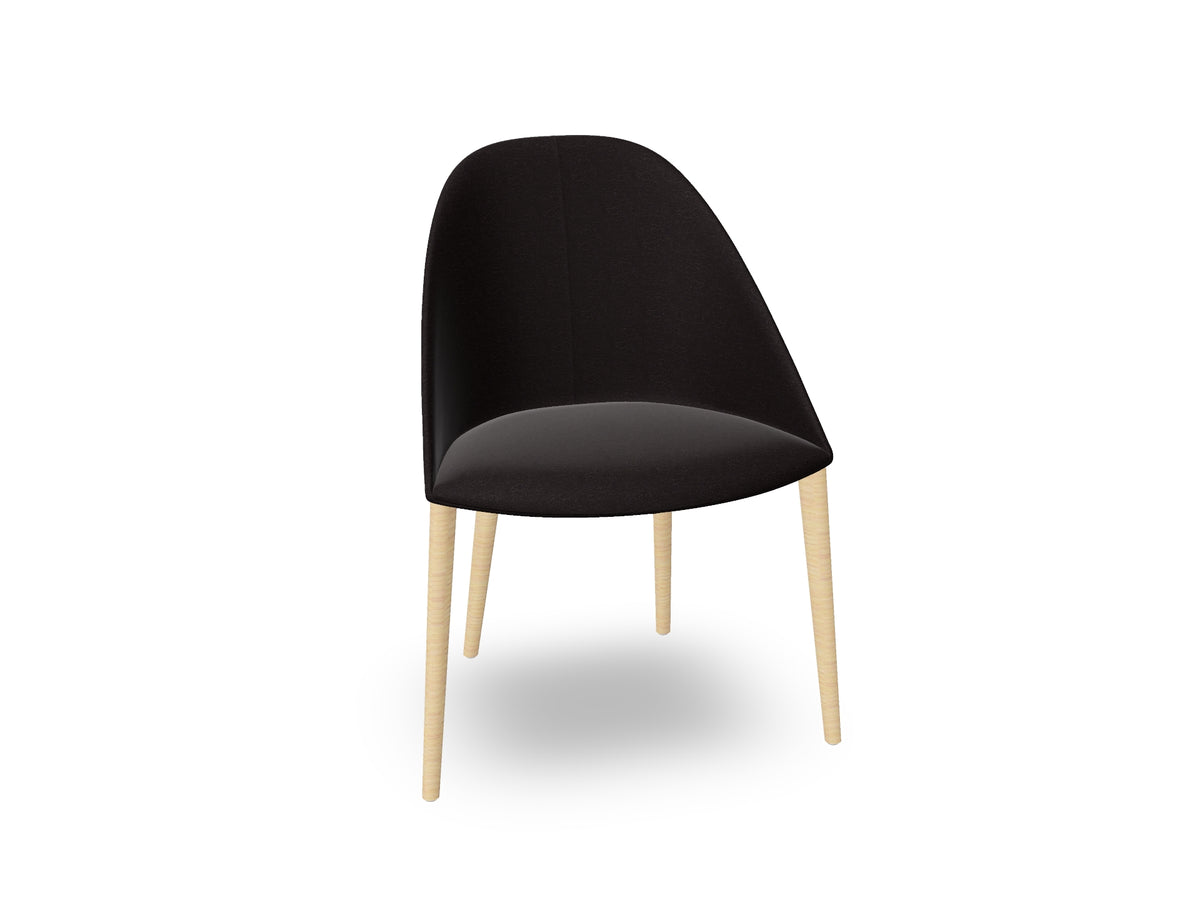 Cila Fully Upholstered Chair With Timber Oak Four-leg Base
