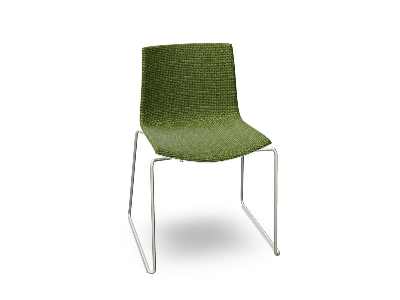 Catifa 46 Sled Base Polypropylene with Front-Face Upholstery