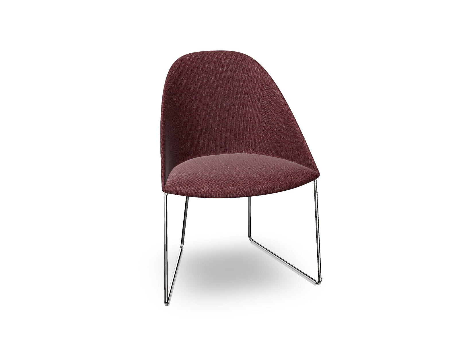 Cila Fully Upholstered Chair With Sled Base Chairs Arper 