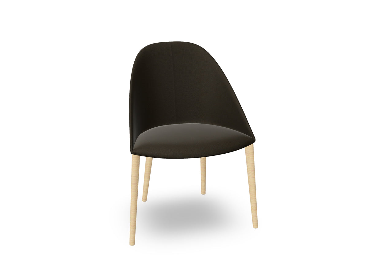 Cila Fully Upholstered Chair With Timber Oak Four-leg Base