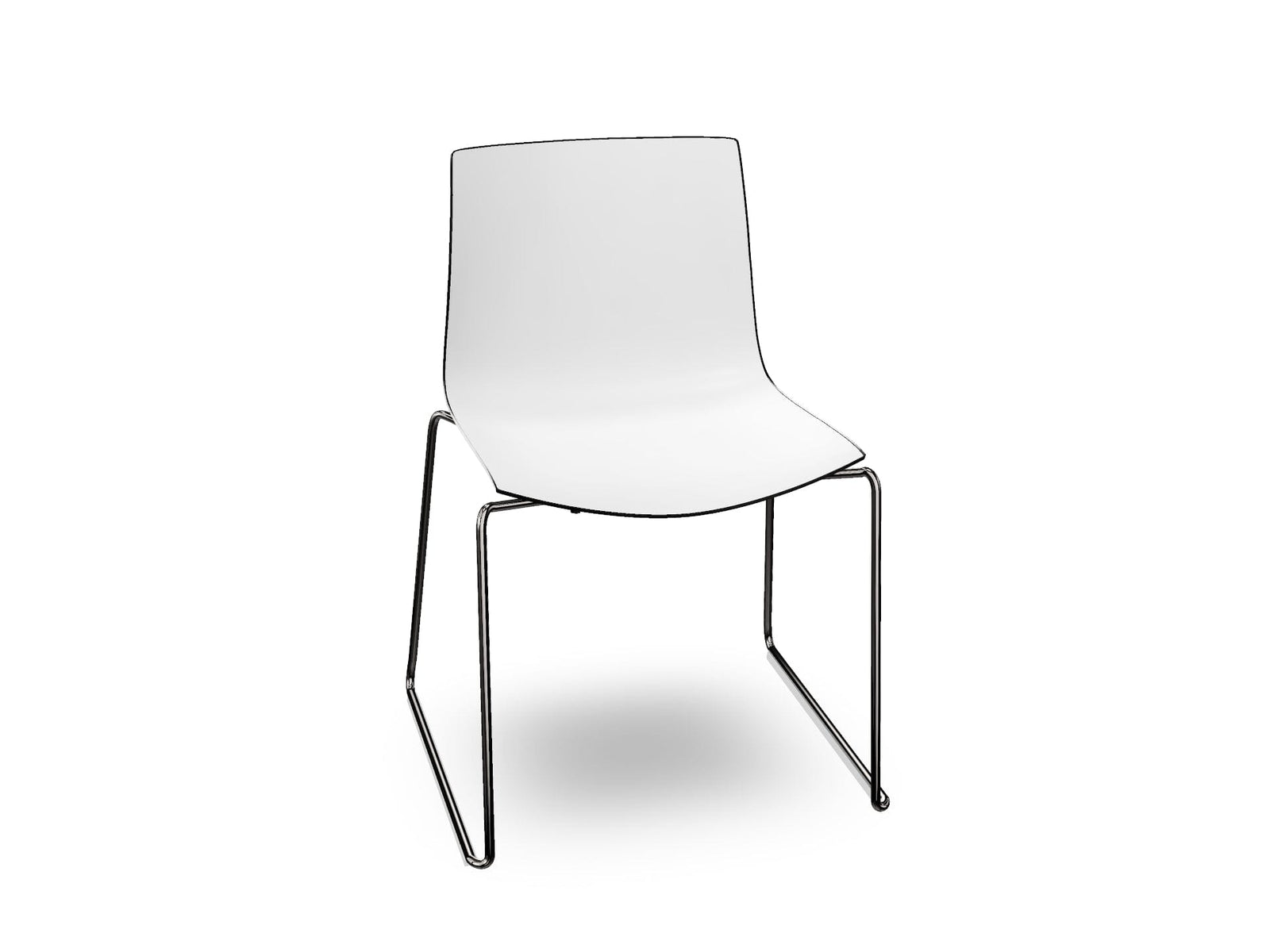 Catifa 46 Polypropylene Bi-Color Sled Base Chair Side/Dining Arper 