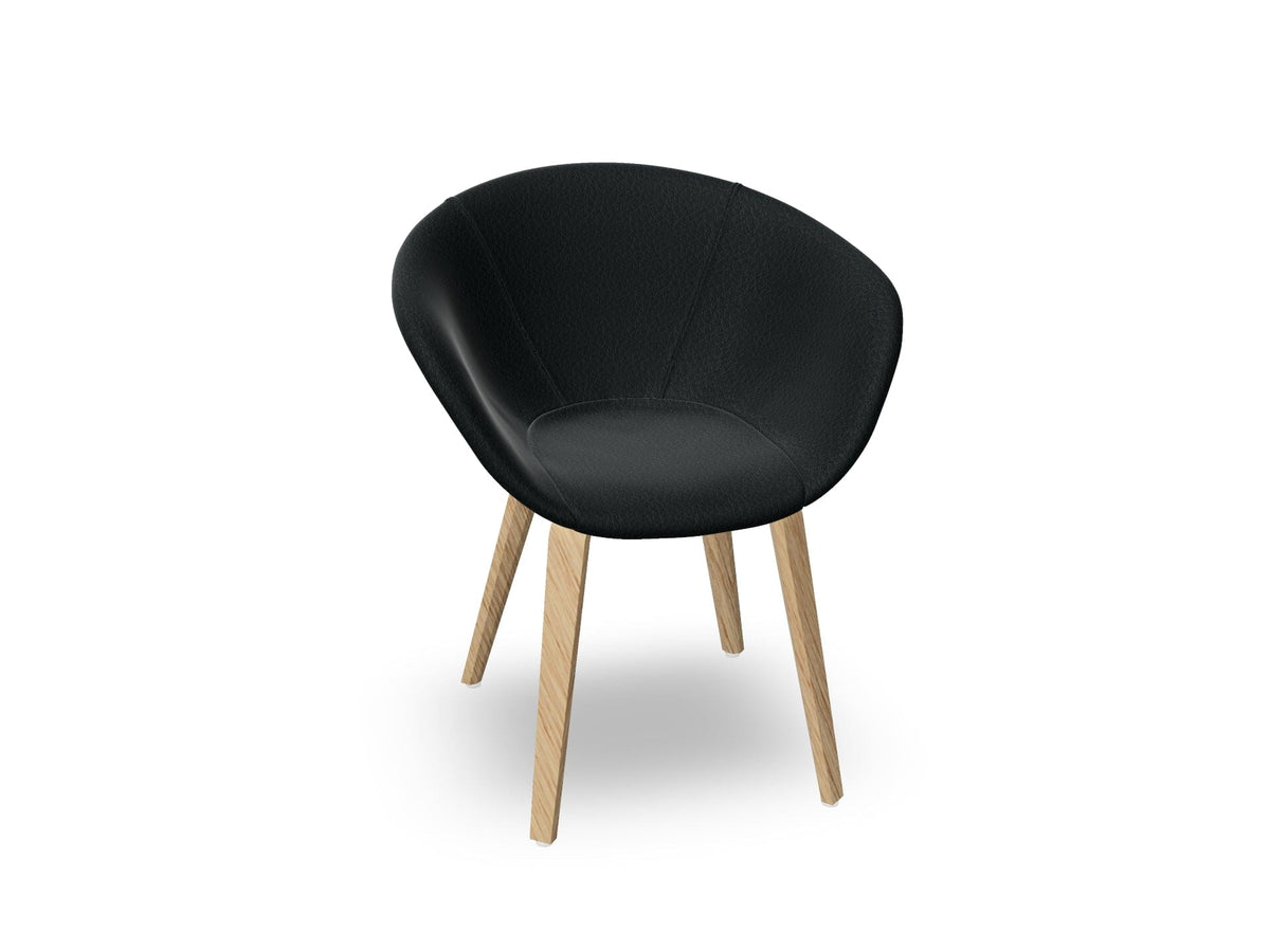 Duna 02 Wood Leg Chair With Full Upholstery Chairs Arper 