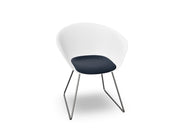 Duna 02 Sled Base Chair With Seat Cushion Chairs Arper 