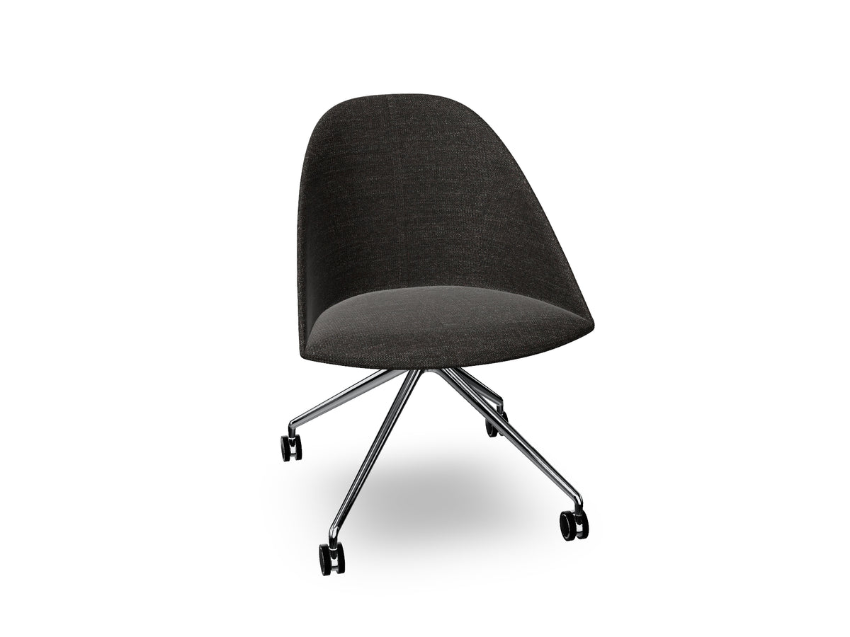Cila Fully Upholtered Chair With Fixed Trestle Base