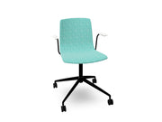 Aava 02 Fixed Trestle Base Chair With Fully Upholstered Chairs Arper 