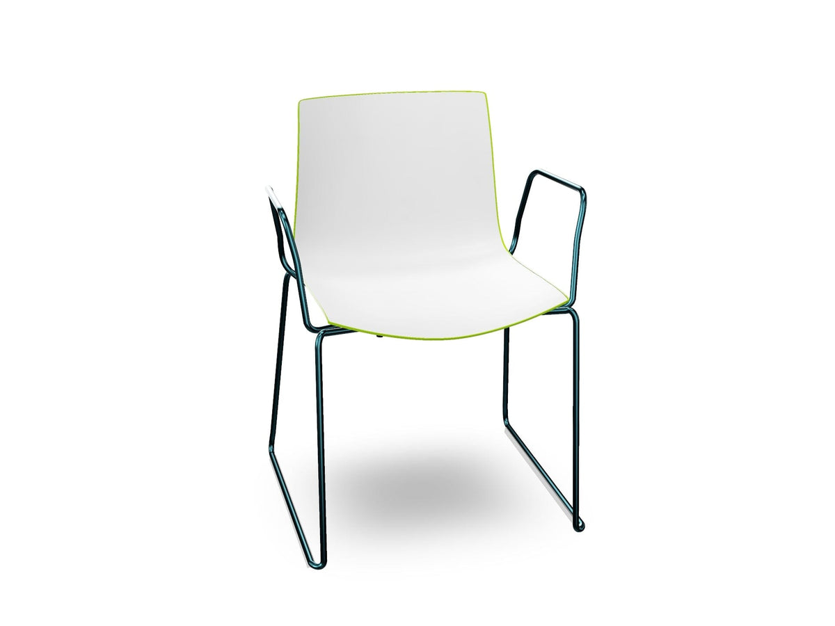 Catifa 46 Polypropylene Bi-Color Sled Base Chair Side/Dining Arper 