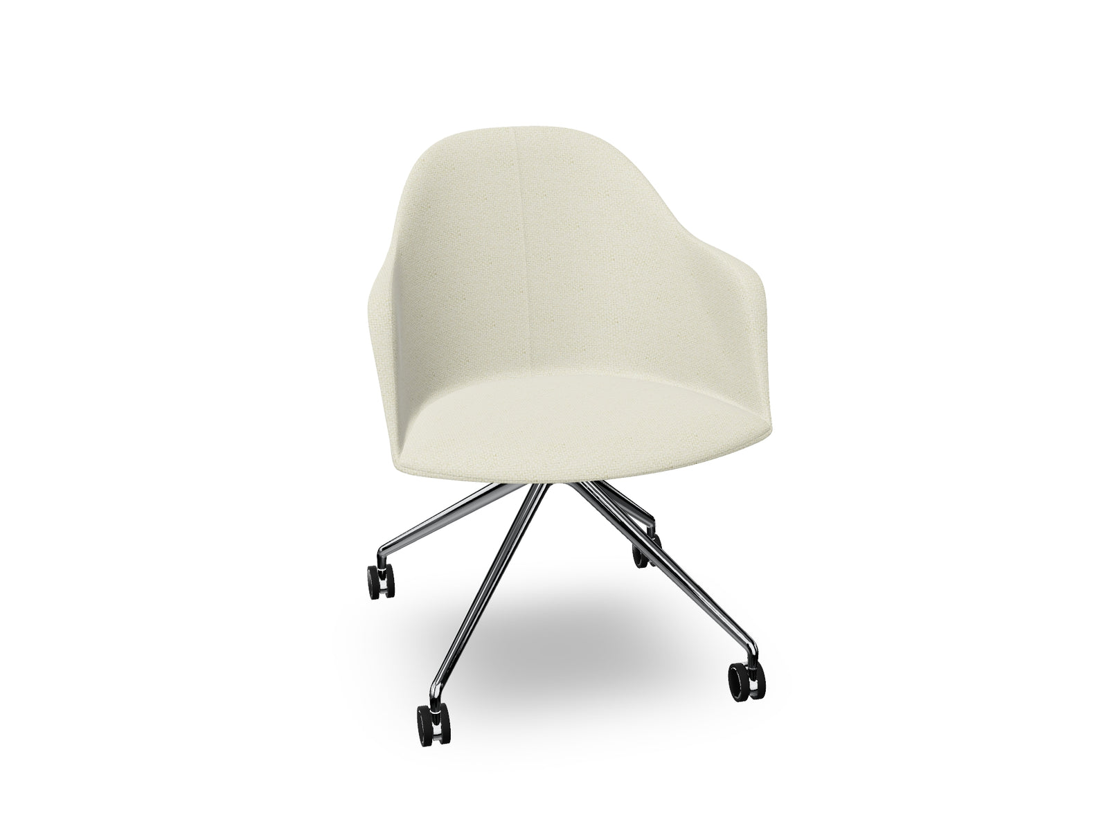 Cila fully upholstered Armchair With Fixed Trestle Base