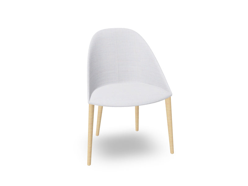 Cila Fully Upholstered Chair With Timber Oak Four-leg Base