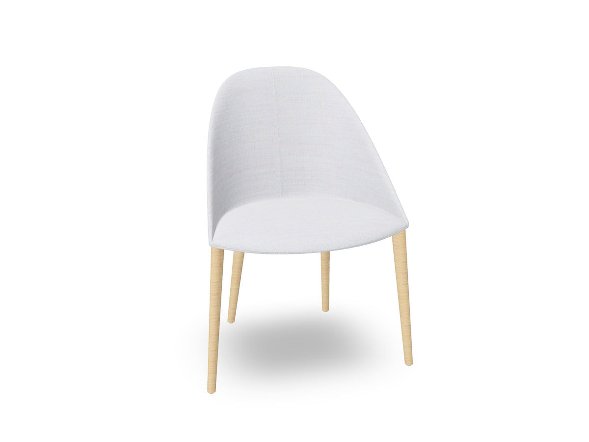 Cila Fully Upholstered Chair With Timber Oak Four-leg Base