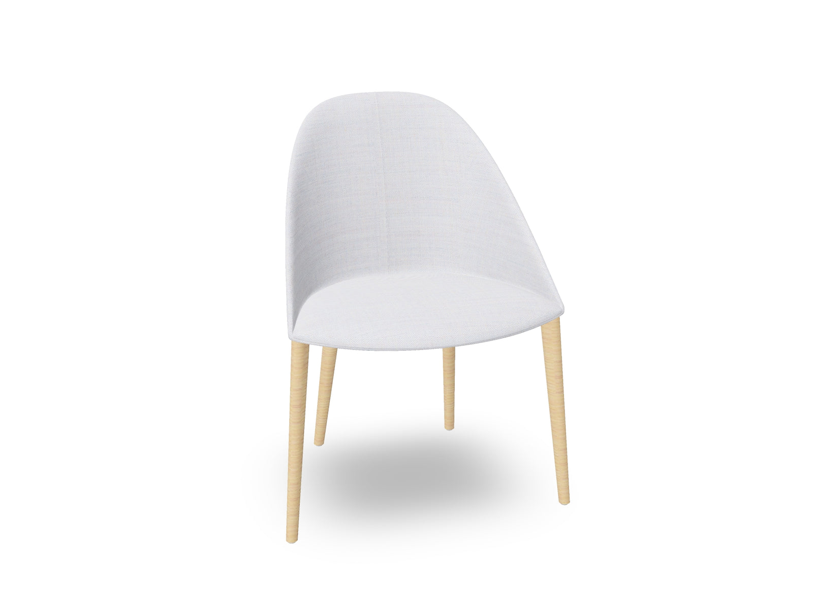 Cila Fully Upholstered Chair With Timber Oak Four-leg Base
