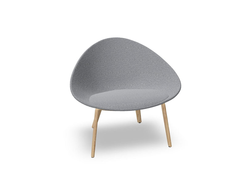 Adell 4 Leg Wood Lounge Chair With Fully Upholstered lounge chair Arper 