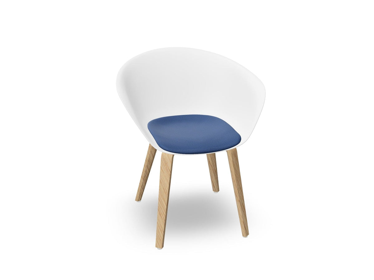 Duna 02 Wood Leg Chair With Seat Cushion Chairs Arper 