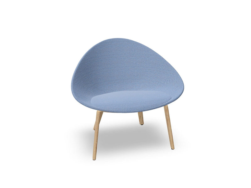 Adell 4 Leg Wood Lounge Chair With Fully Upholstered lounge chair Arper 