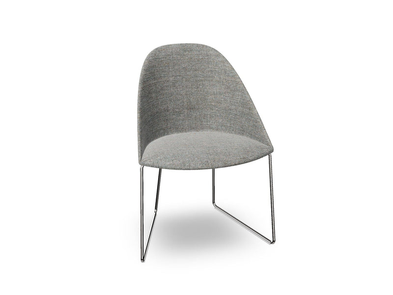 Cila Fully Upholstered Chair With Sled Base Chairs Arper 