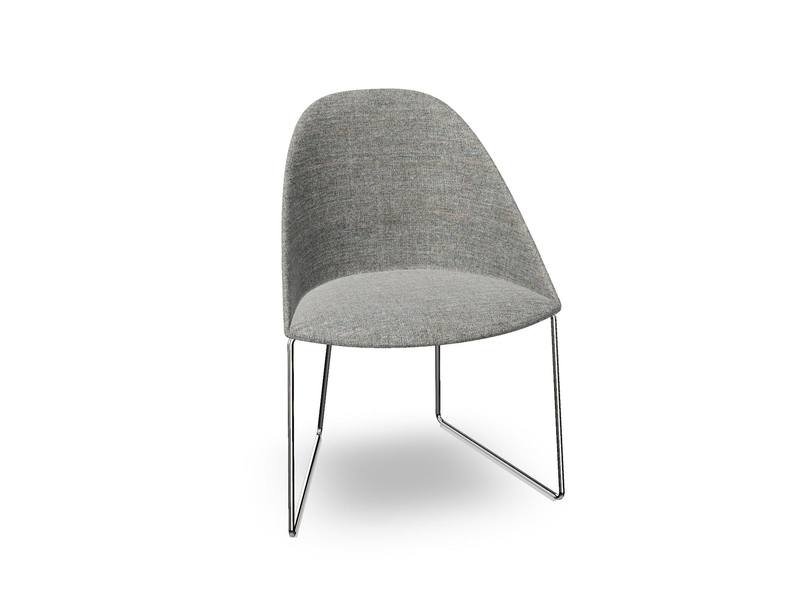Cila Fully Upholstered Chair With Sled Base Chairs Arper 