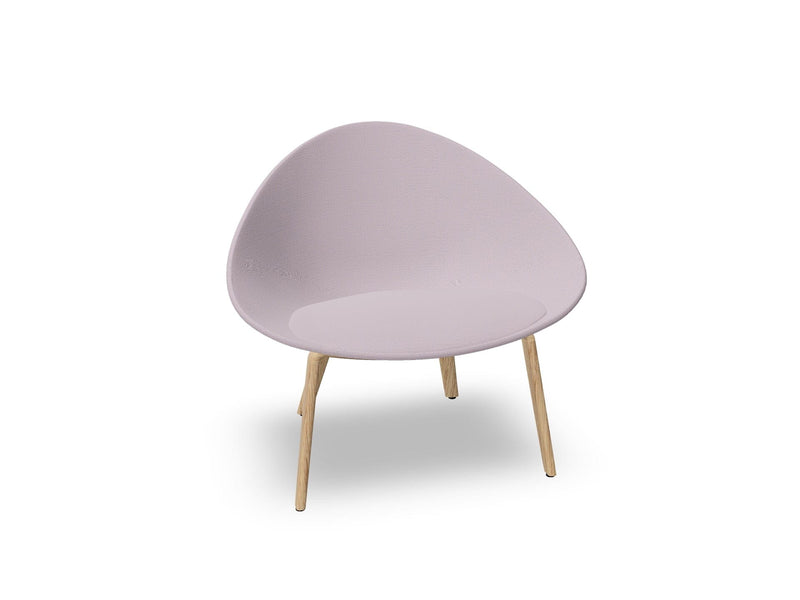 Adell 4 Leg Wood Lounge Chair With Fully Upholstered lounge chair Arper 