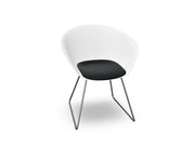 Duna 02 Sled Base Chair With Seat Cushion Chairs Arper 