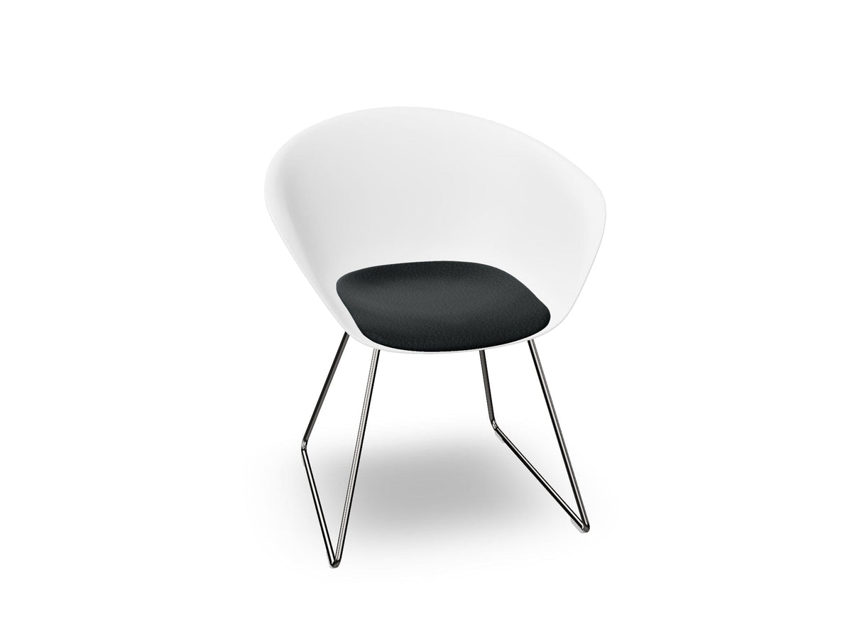Duna 02 Sled Base Chair With Seat Cushion Chairs Arper 
