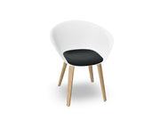 Duna 02 Wood Leg Chair With Seat Cushion Chairs Arper 