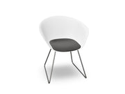 Duna 02 Sled Base Chair With Seat Cushion Chairs Arper 