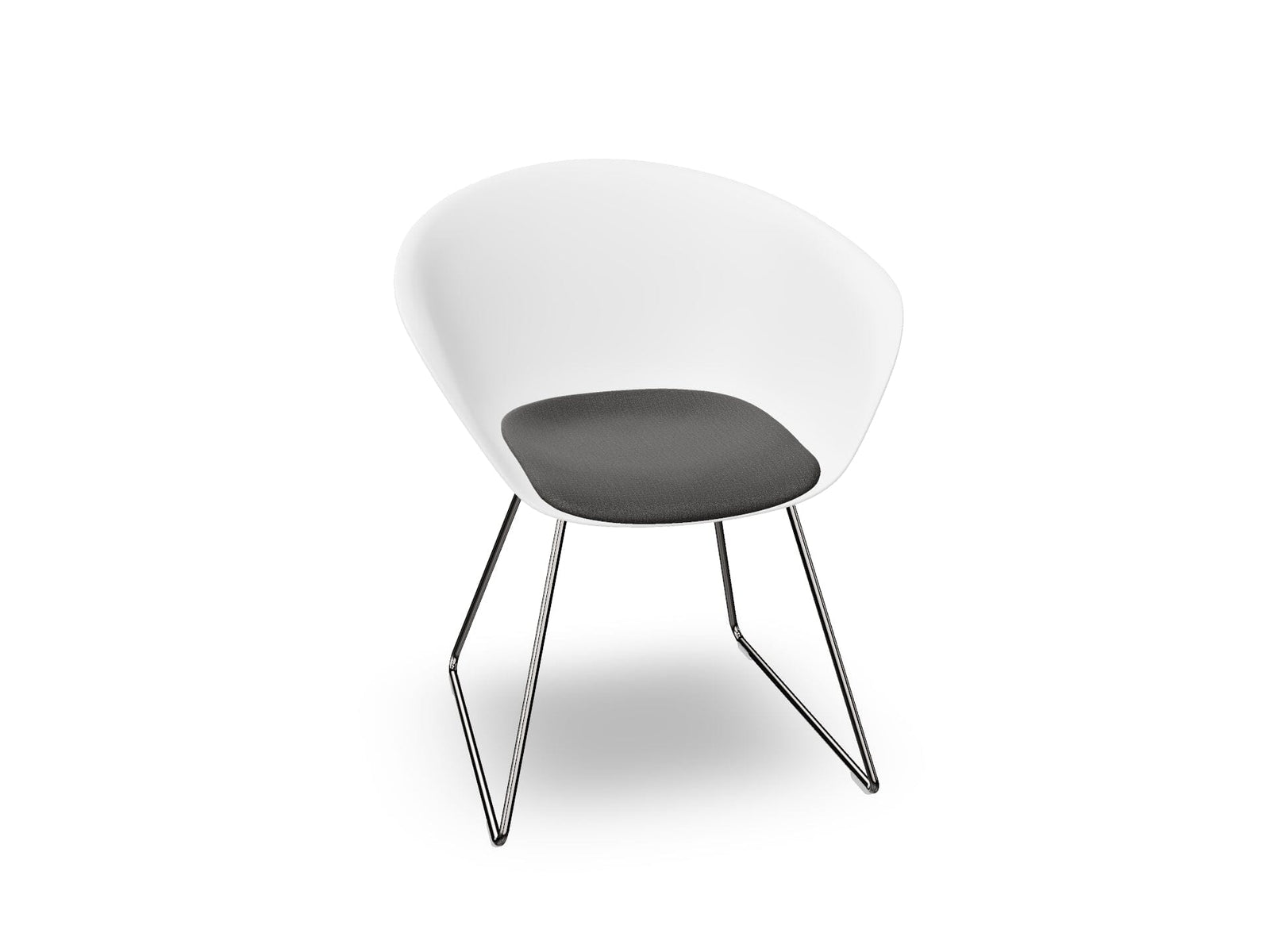 Duna 02 Sled Base Chair With Seat Cushion Chairs Arper 