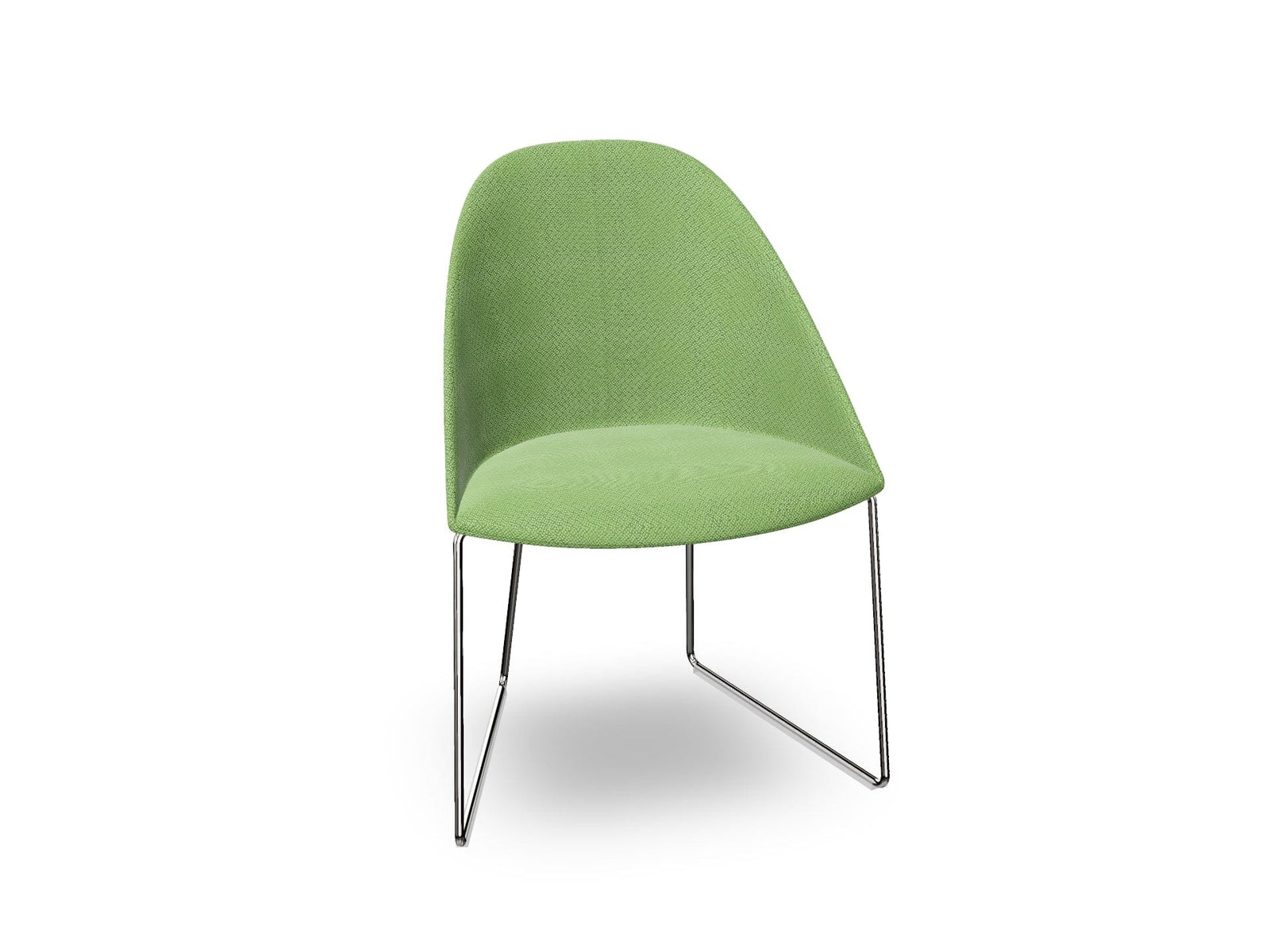 Cila Fully Upholstered Chair With Sled Base Chairs Arper 