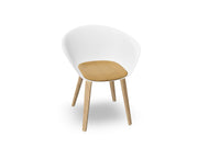 Duna 02 Wood Leg Chair With Seat Cushion Chairs Arper 