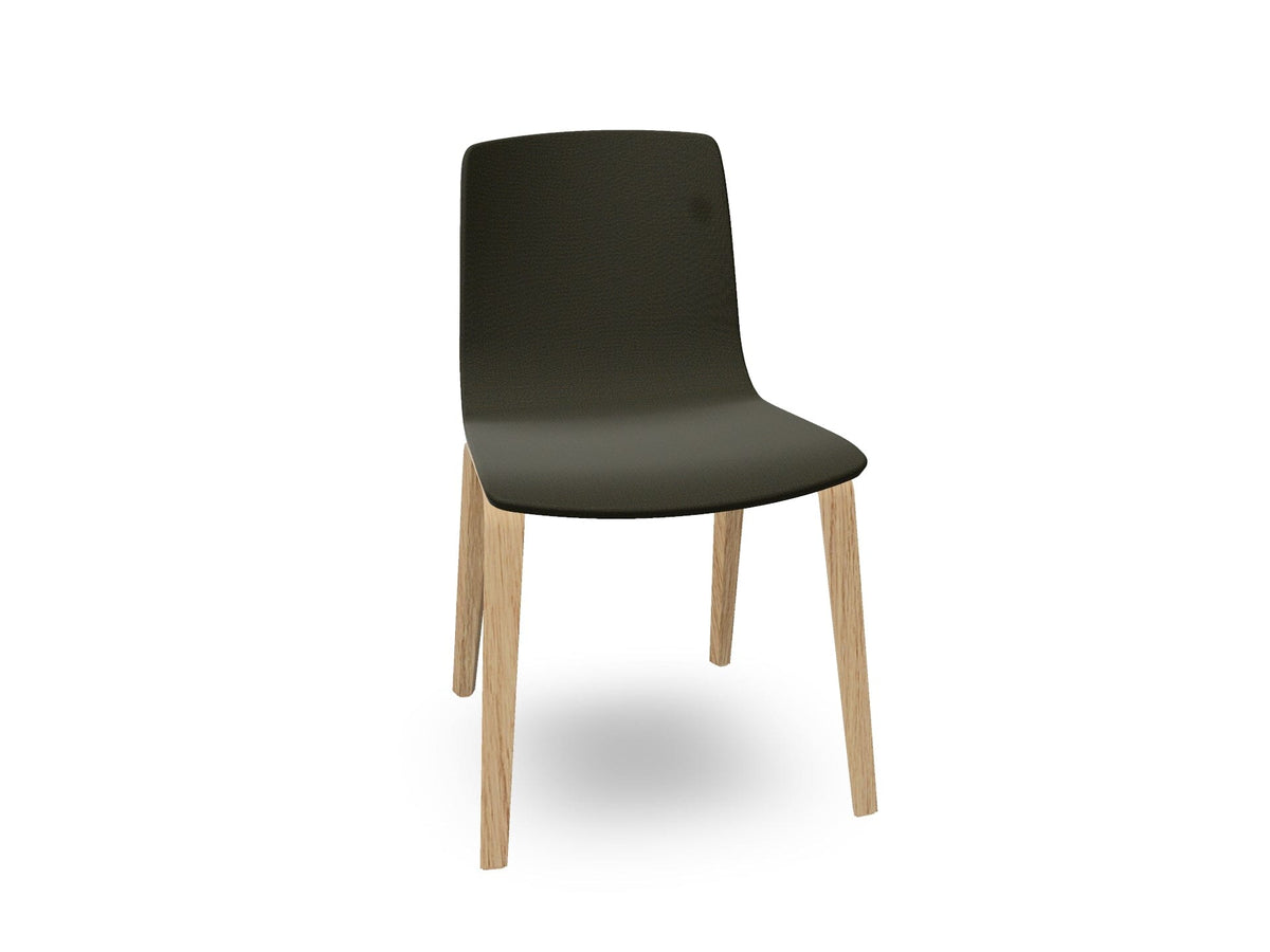 Aava 02-4 Wood Legs Chair With Fully Upholstered Chairs Arper 