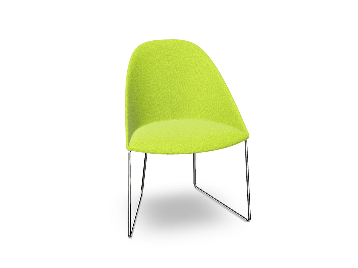 Cila Fully Upholstered Chair With Sled Base Chairs Arper 
